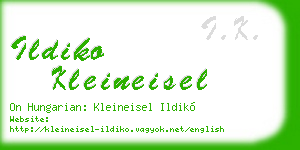ildiko kleineisel business card