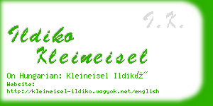 ildiko kleineisel business card